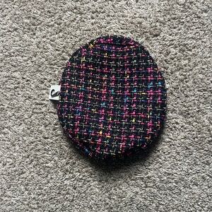 Francesca’s Black and Multicolored Tweed Beret